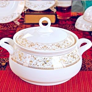 Household Rice Dish Pottery Chinese Dish Dinnerware Soup Dish used